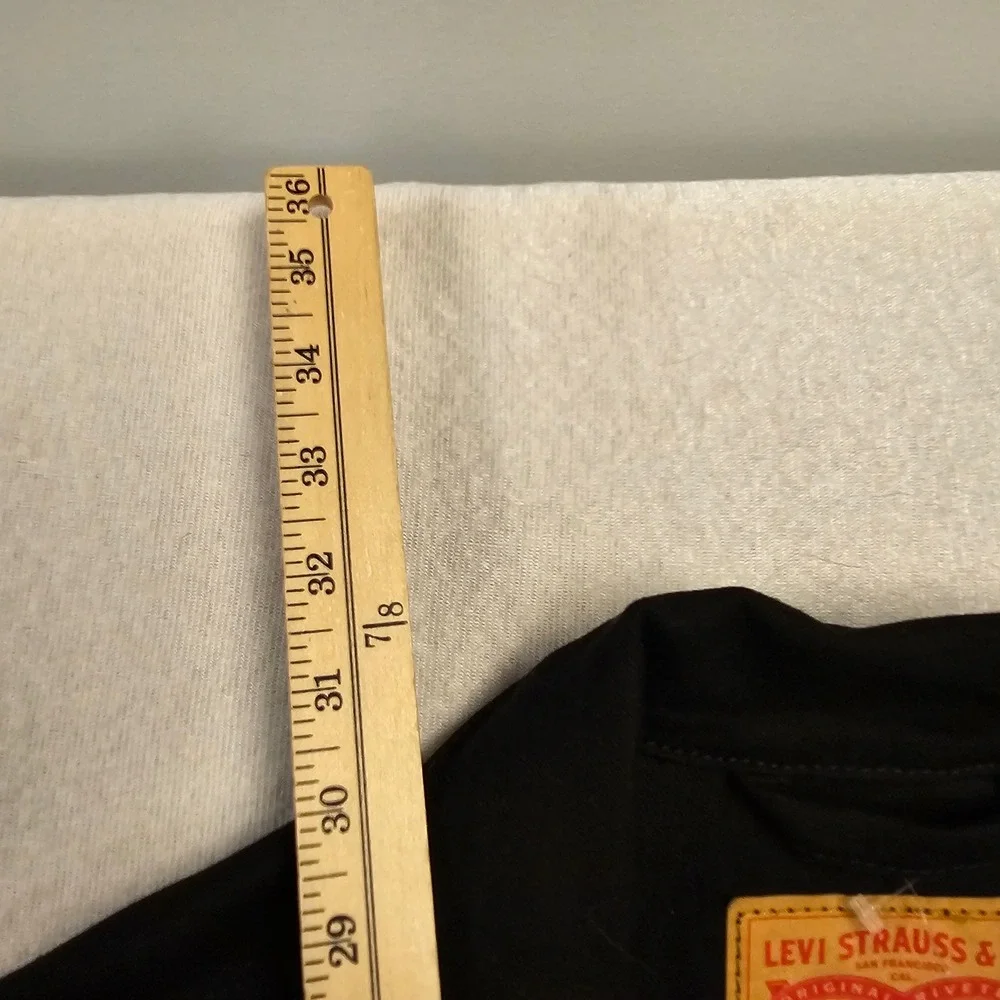 Levis Mens Black Denim Trucker Jacket Size 2XL Cotton Blend Button Up Outerwear